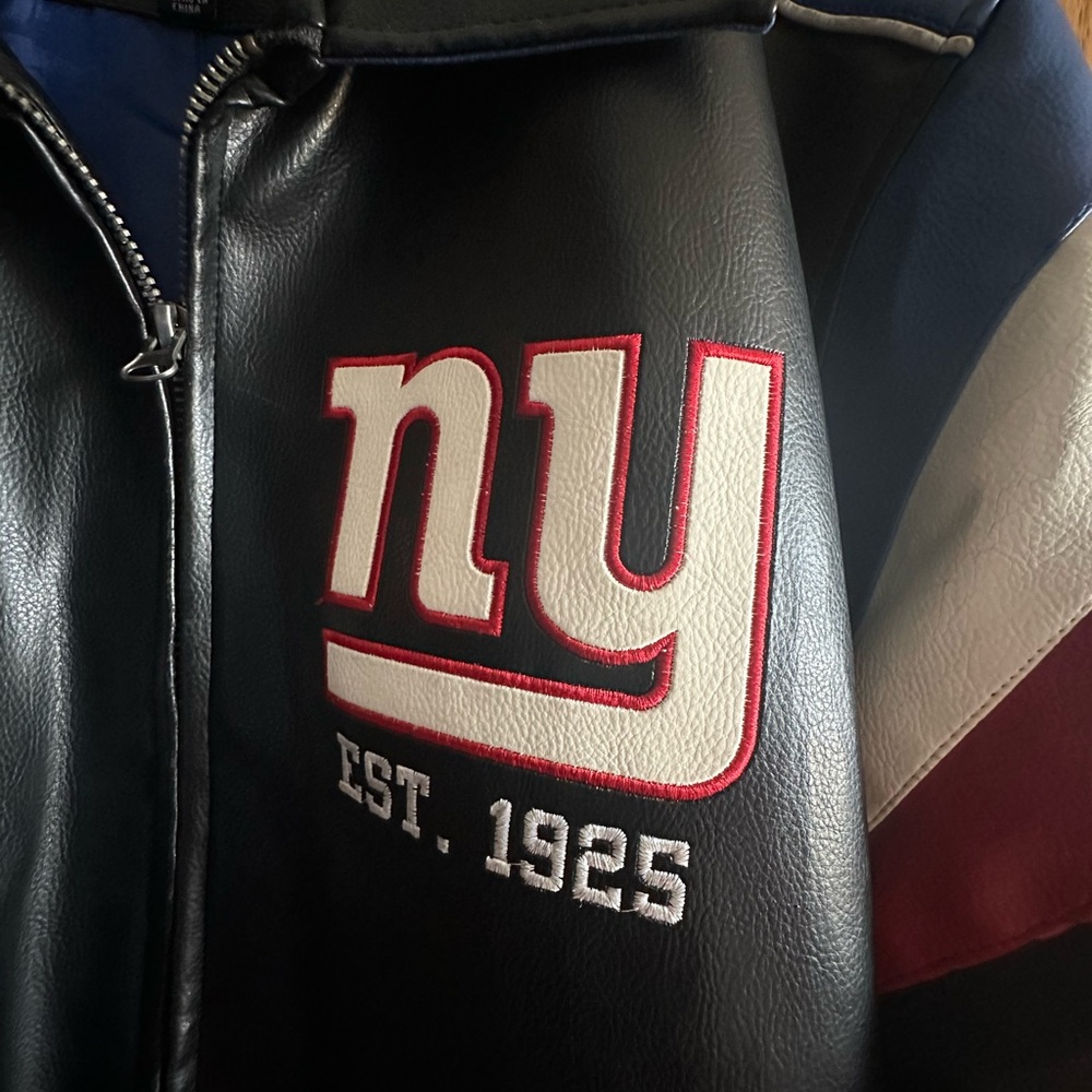NFL Carl Banks NY Giants Black and Blue Bomber/Varsity Coat Size XL - Picture 3 of 11